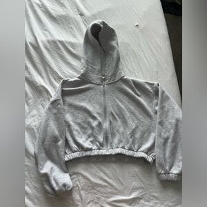 H&M Gray Cropped Hoodie